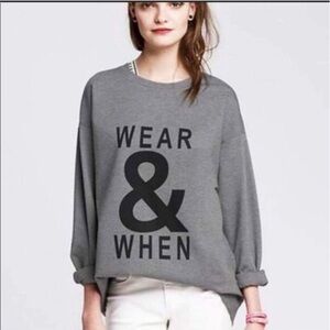Banana Republic Charcoal Graphic Women's Sweater